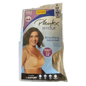 Playtex 18 Hour Smoothing Minimizer Bra Size 38DD Wirefree Beige NEW